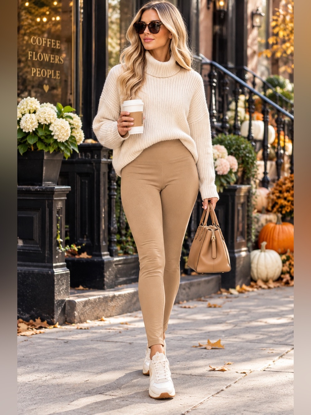 Max Studio High Waist Skinny Leggings Honey Women’s M $98 MSRP